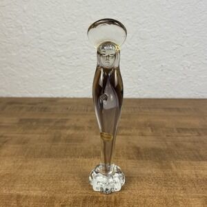 Murano Praying Madonna Vintage Venezia Glass Sculpture Purple